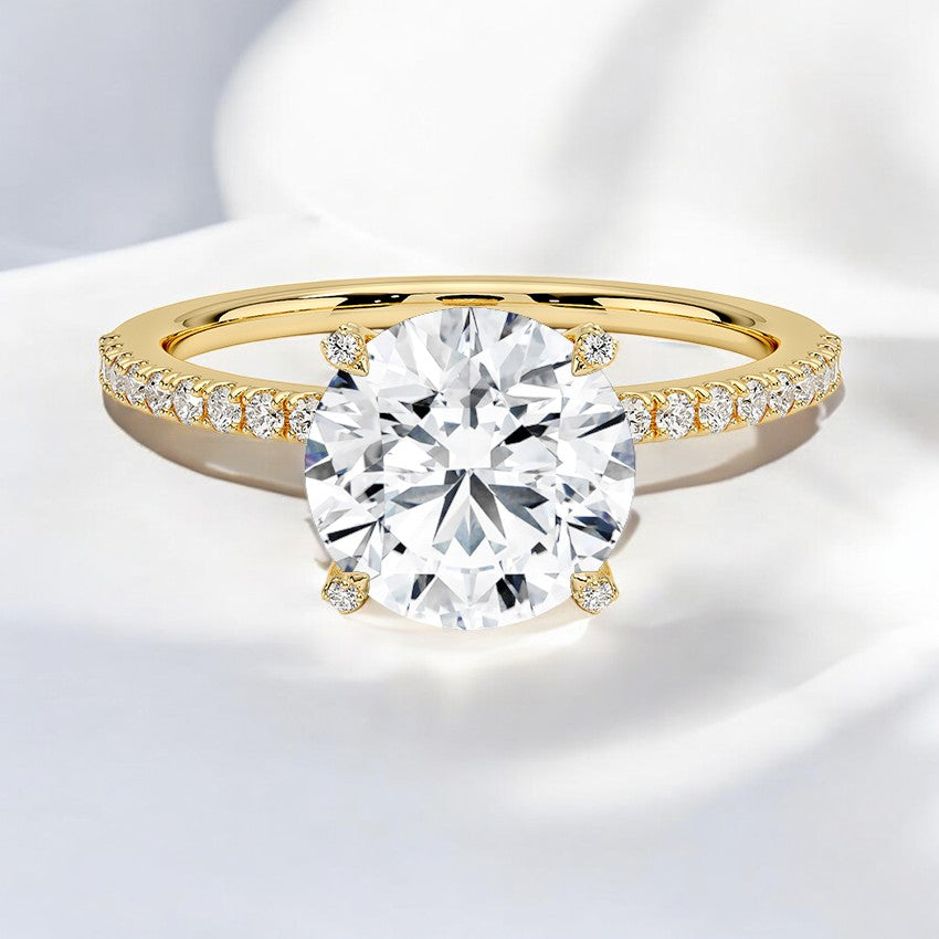 Lab Grown Diamond Engagement Ring – Intricate Design with a Modern Twist