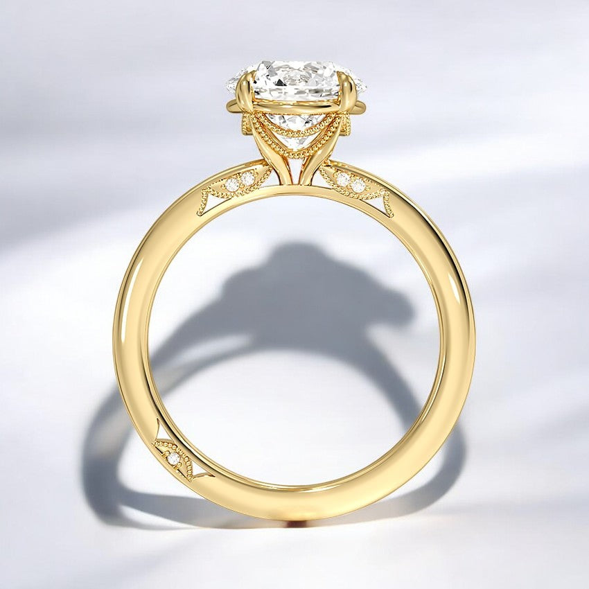 Lab Grown Diamond Engagement Ring – Intricate Design with a Modern Twist