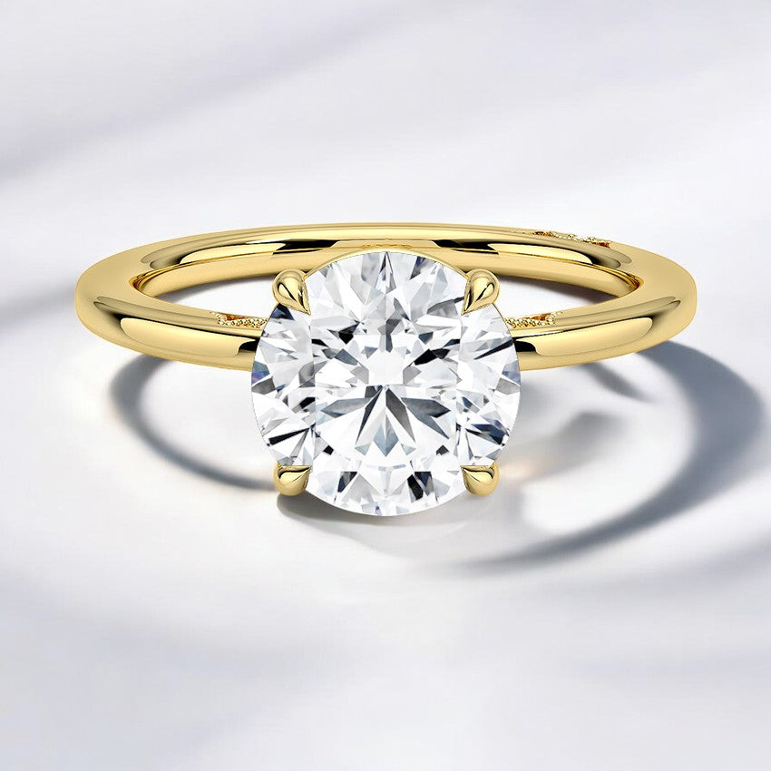 Lab Grown Diamond Engagement Ring – Intricate Design with a Modern Twist