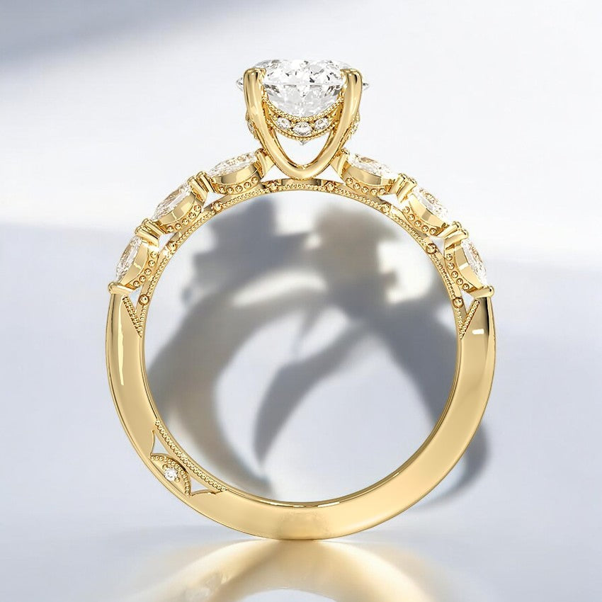 Pear Lab Grown Diamond Engagement Ring – Graceful and Understated Luxury