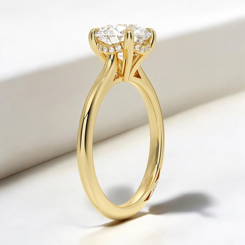 Petite Lab Grown Diamond Engagement Ring – Classic Design with a Contemporary Edge