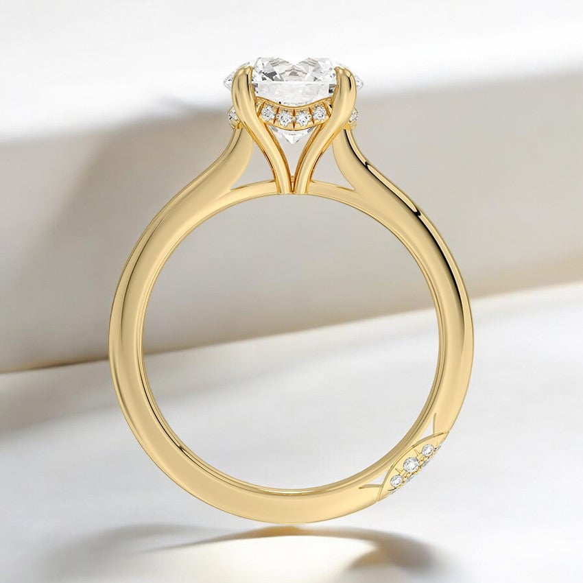 Hidden Halo Lab Grown Diamond Engagement Ring – Simple Yet Stunning in Every Detail