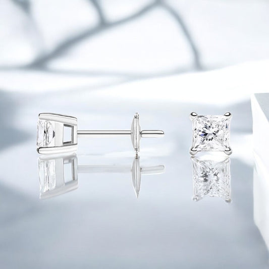 Princess Lab Diamond Stud Earrings