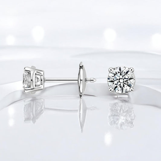 Carbon Capture Lab Diamond Stud Earrings
