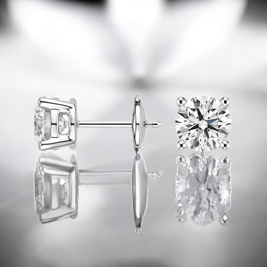 Perfect 3-Prong Diamond Stud Earrings