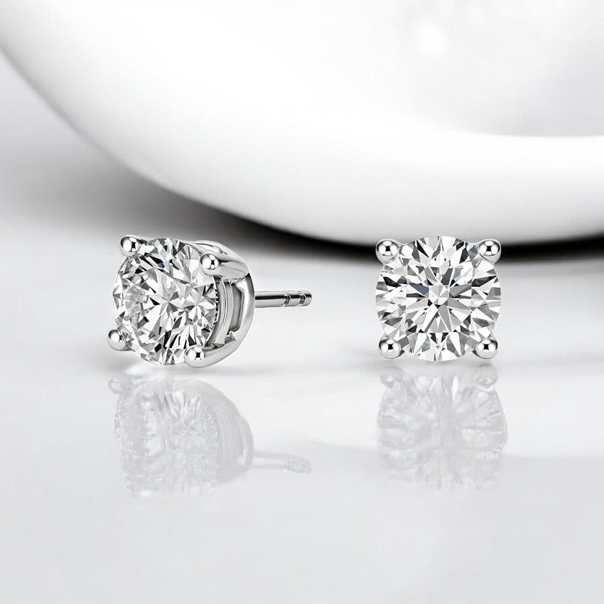 Perfect 4-Prong Diamond Stud Earrings