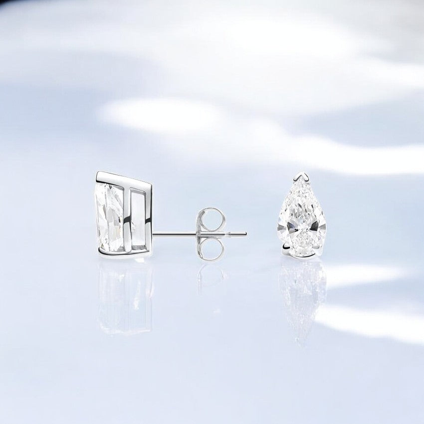 Pear Lab Grown Diamond Stud Earrings