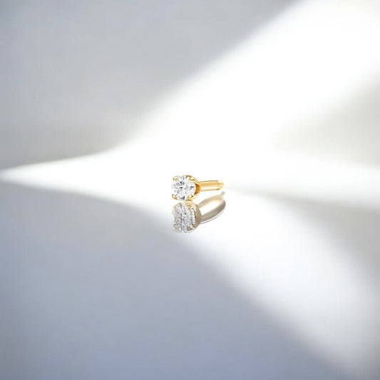 Single Petite Diamond Stud Earring
