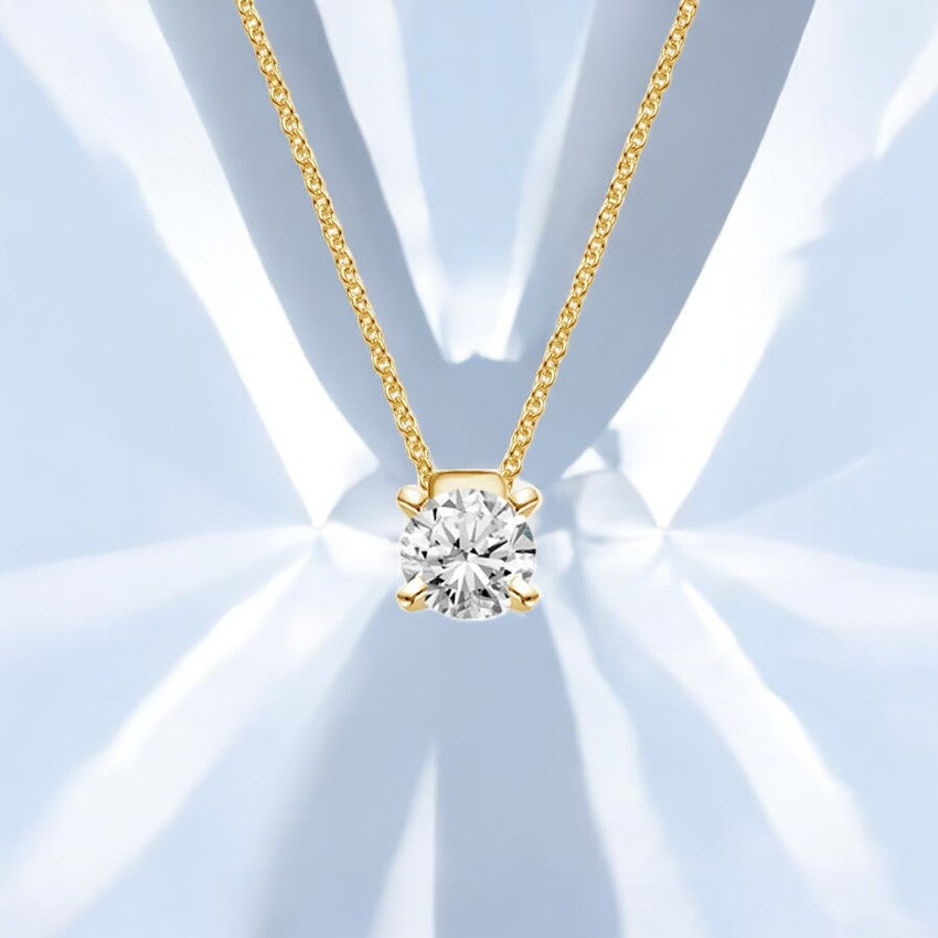 Floating Solitaire Lab Grown Diamond Pendant