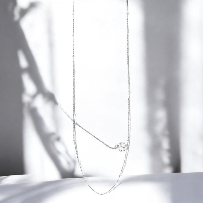 Lab Diamond 36 In. Bezel Strand Necklace