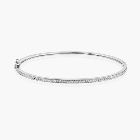 14K White Gold Fashion Bangle - BG10273LTA