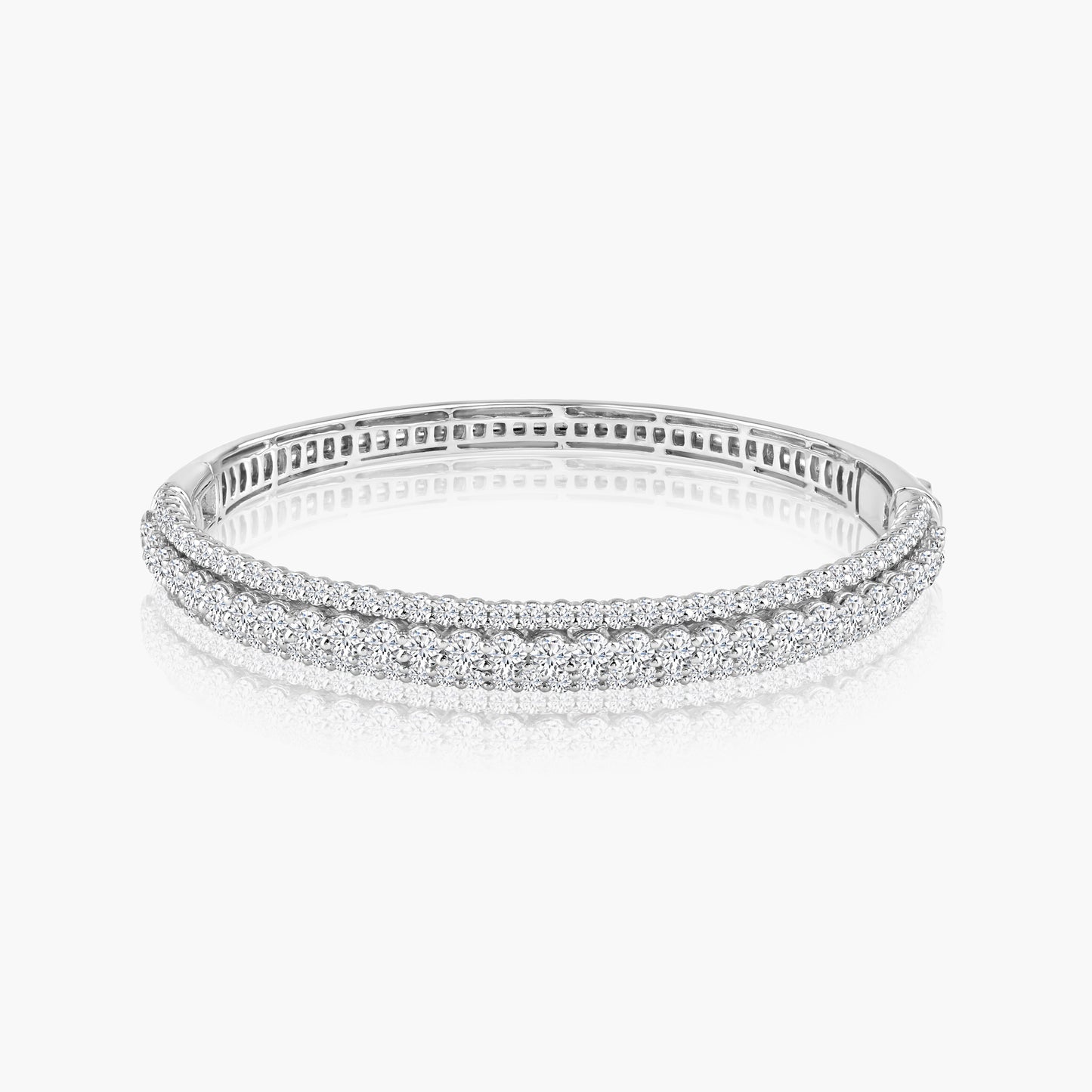 14K White Gold Statement Bangle-BG120123LA01