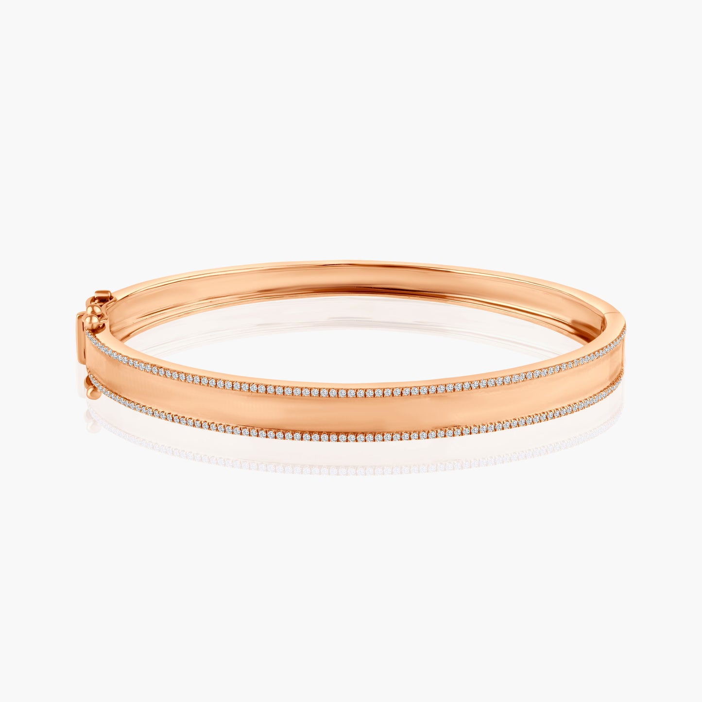 14K Rose Gold Fashion Bangle-BG60448L02