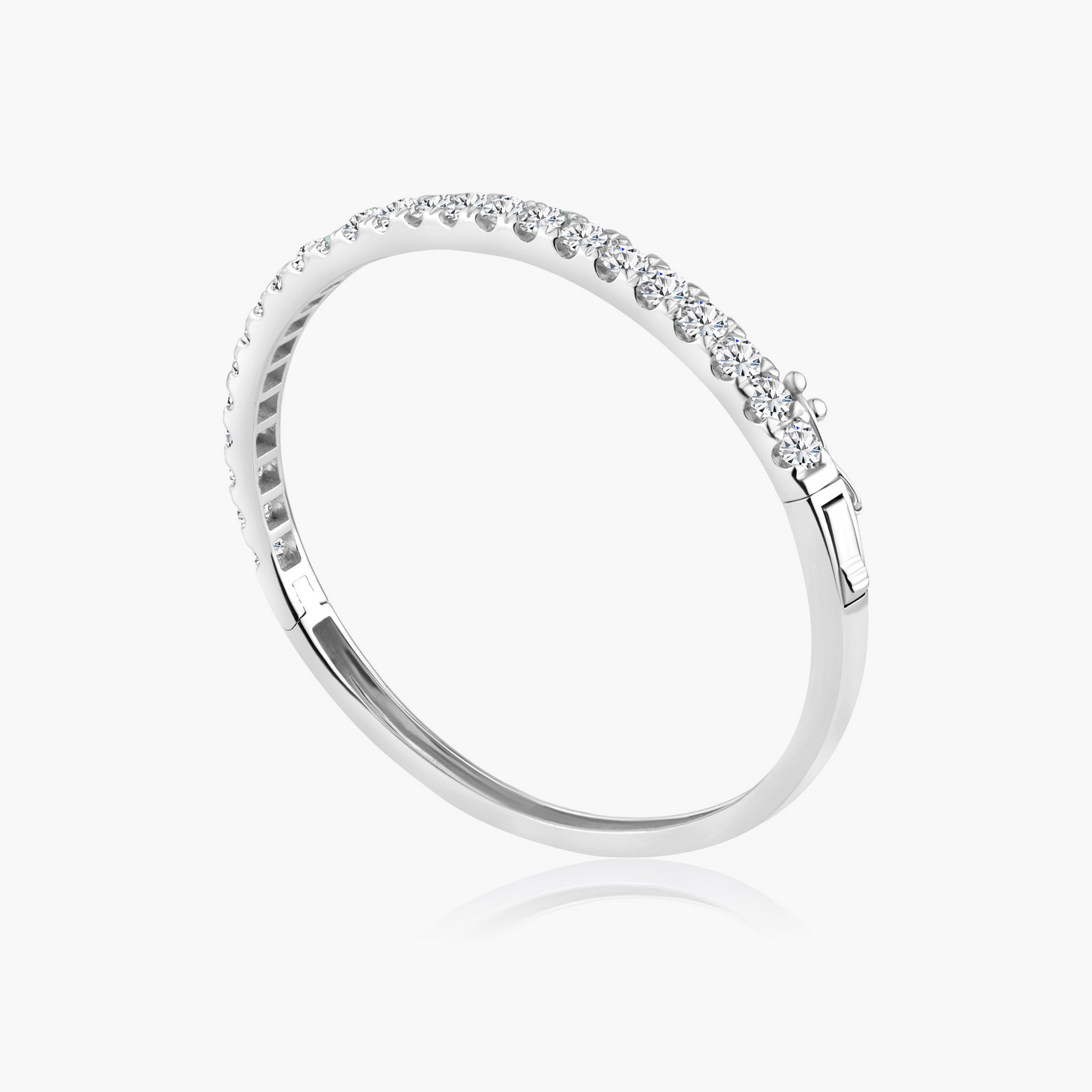 14K White Gold Statement Bangle-BG60464503