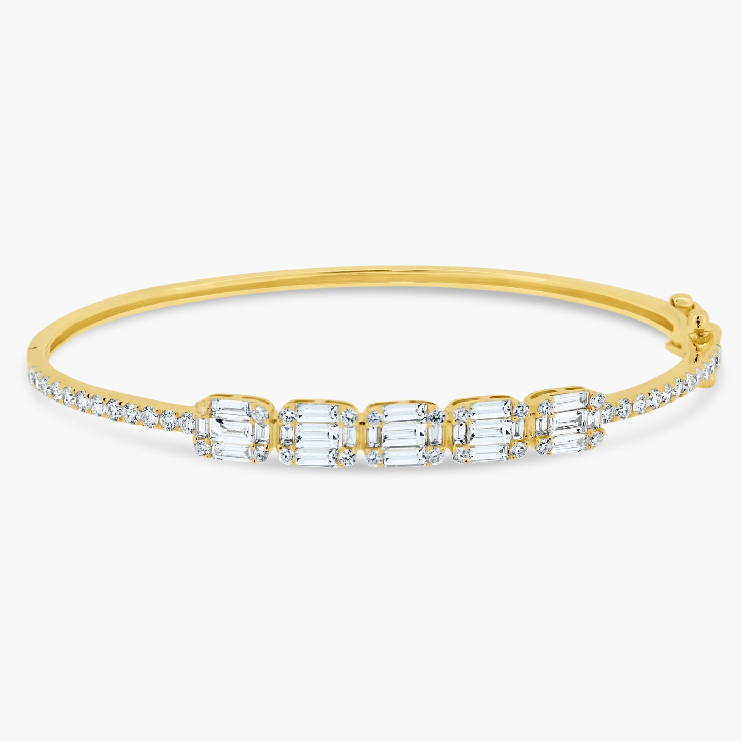 14K Yellow Gold Baguette Bangle-BG60544503