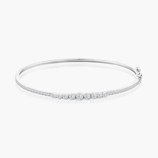 14K White Gold Fashion Bangle - BG605711