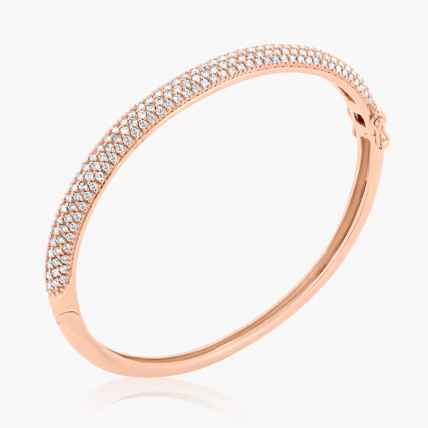 14K Rose Gold Pave Diamond Statement Bangle-BG6158U03