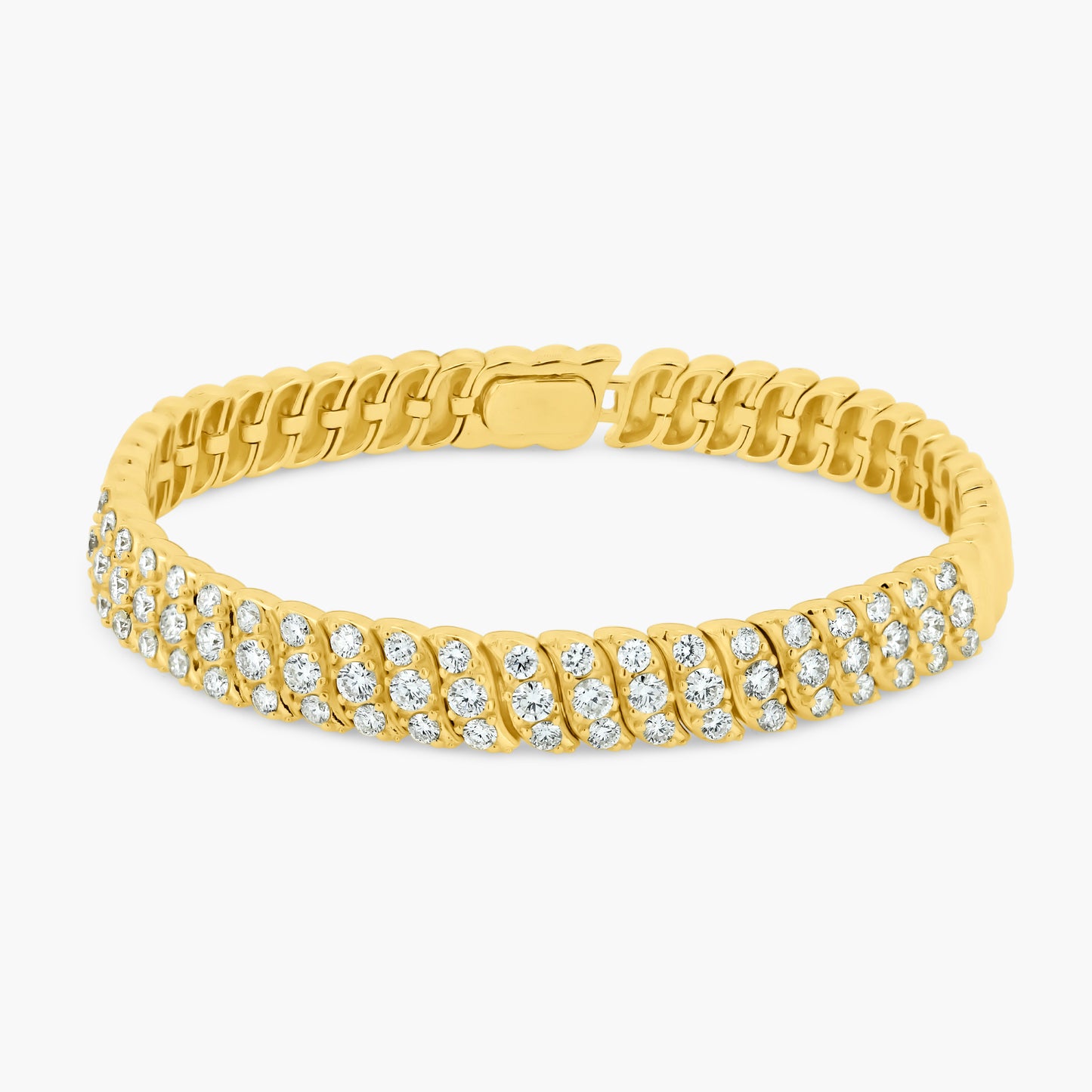 14K Yellow Gold Statement Bracelet-BKLB001KJ