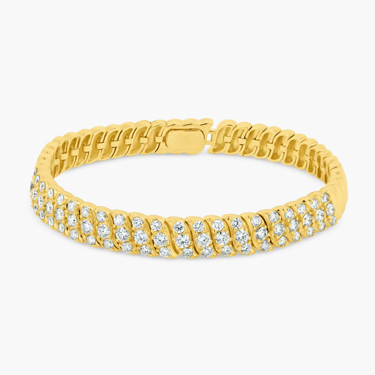 14K Yellow Gold Statement Bracelet-BKLB001KJ