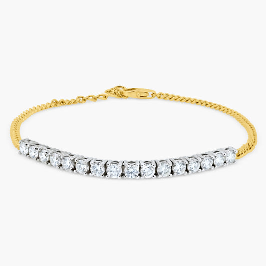 14K Two Tone Chain Link Bracelet - BMJ4257-3.0BMC