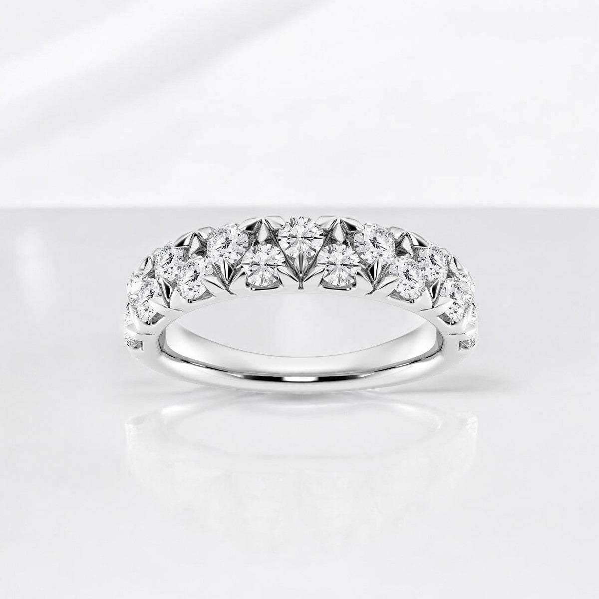 Round Lab Grown Diamond Alternating Fashion Band