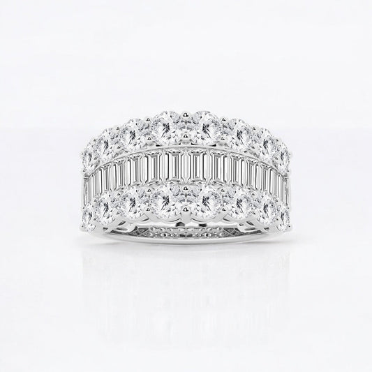 Baguette and Round Lab Grown Diamond Fashion Band