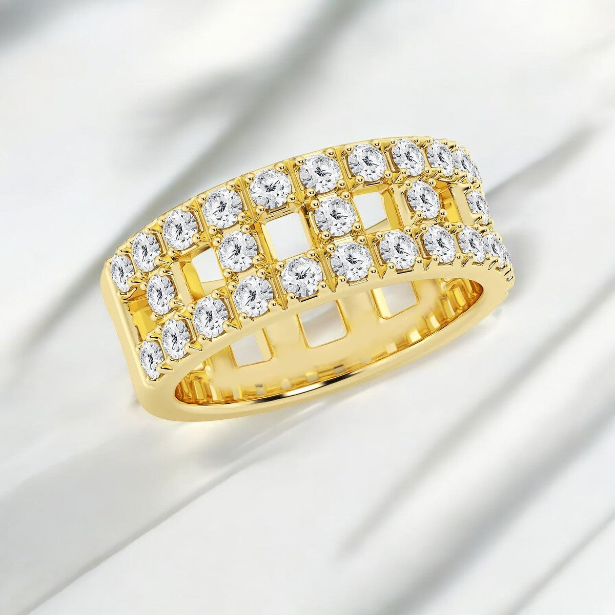 Round Lab Grown Diamond Fashion Band
