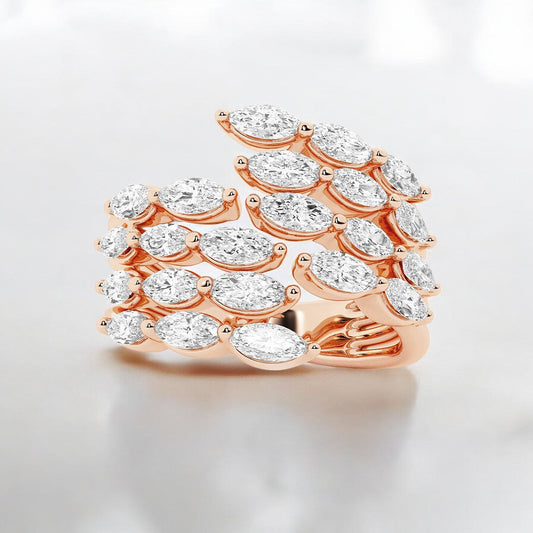 Marquise Lab Grown Diamond Open Fashion Band