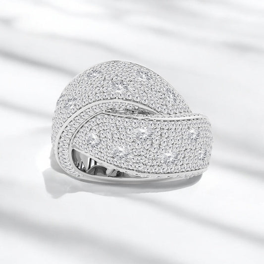 Oval Lab Grown Diamond Pave Twist Fashion Band