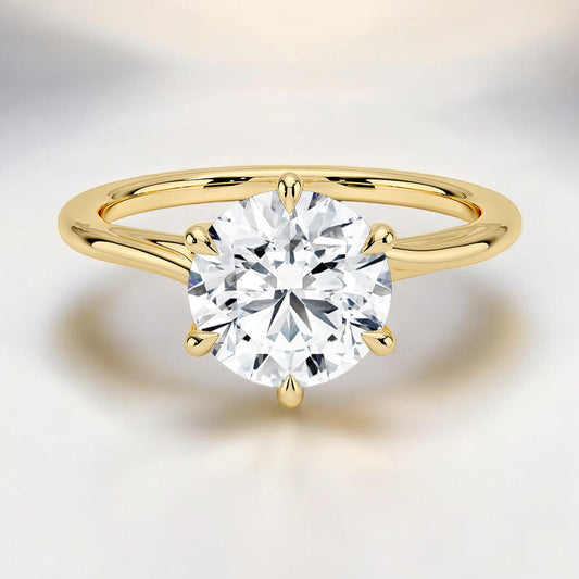 Twist Solitaire Lab Grown Diamond Engagement Ring - A Marriage of Simplicity and Beauty