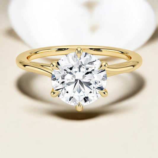 Twist Solitaire Engagement Ring - Elegantly Modern, Eternally Beautiful