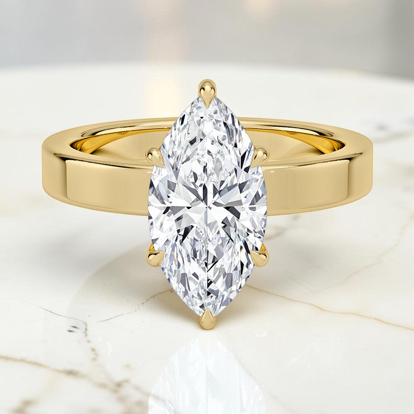 Paige 3mm Solitaire Ring in 14K Yellow Gold