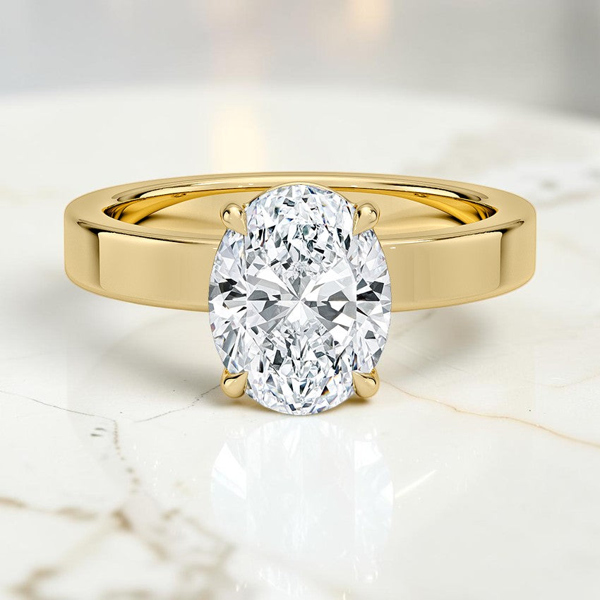 Paige 3mm Solitaire Ring in 14K Yellow Gold