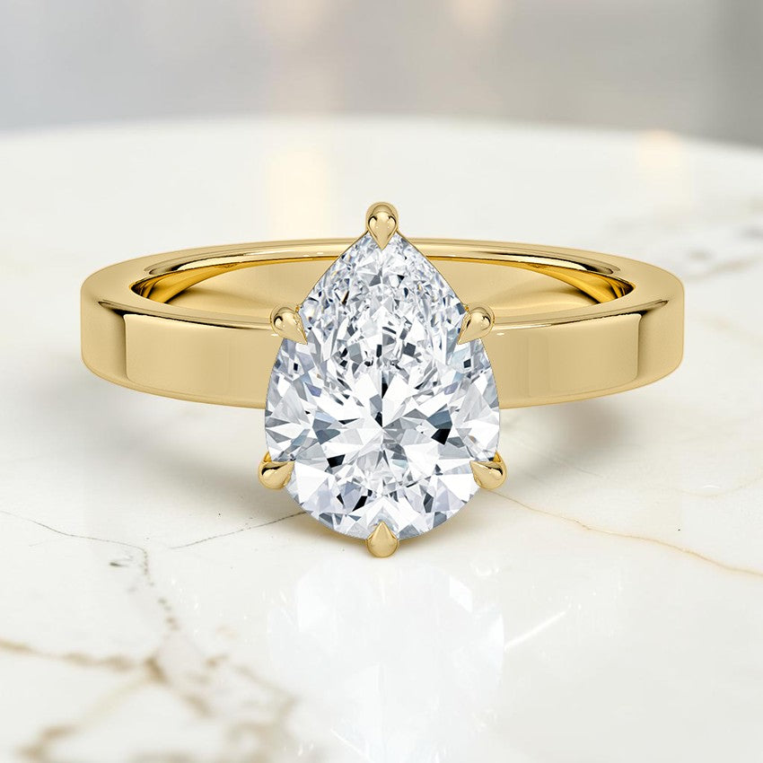 Paige 3mm Solitaire Ring in 14K Yellow Gold