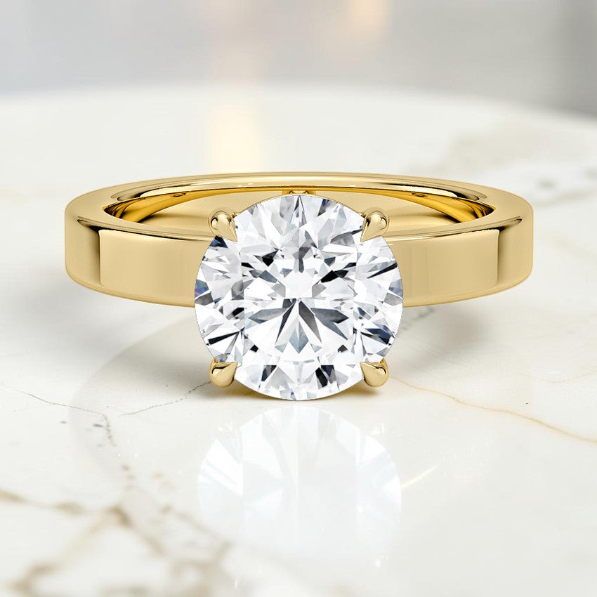 Paige 3mm Solitaire Ring in 14K Yellow Gold