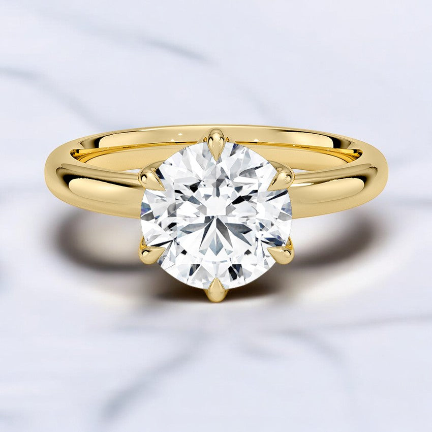 2.5mm Solitaire Lab Grown Diamond Engagement Ring - Elegant Simplicity with Unmatched Brilliance