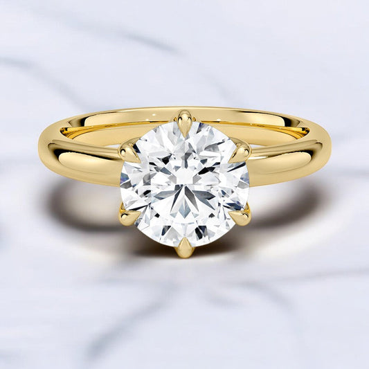 2.5mm Solitaire Lab Grown Diamond Engagement Ring - Elegant Simplicity with Unmatched Brilliance