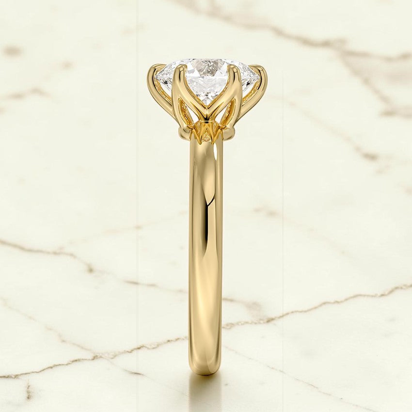Isolde 2.5mm Solitaire Ring in 14K Yellow Gold