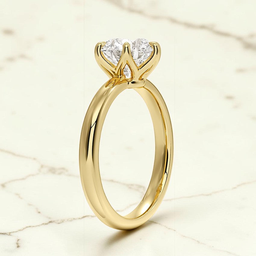 Isolde 2.5mm Solitaire Ring in 14K Yellow Gold