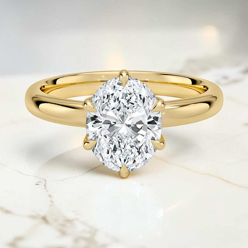 Isolde 2.5mm Solitaire Ring in 14K Yellow Gold
