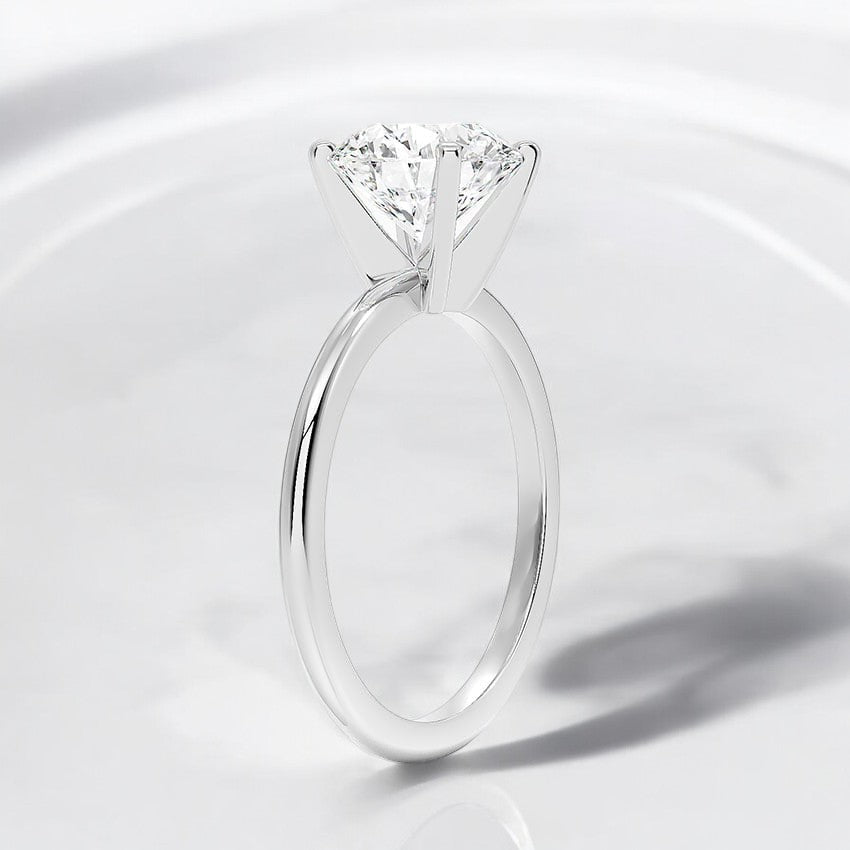 Four-Prong Comfort Fit 1.5mm Lab Grown Diamond Engagement Ring - Radiant and Refined for Every Occasion