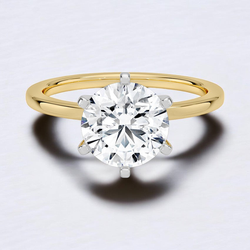 Six-Prong Petite Comfort Fit 1.5mm Solitaire Lab Grown Diamond Engagement Ring - Inspired by Nature, Designed for Love
