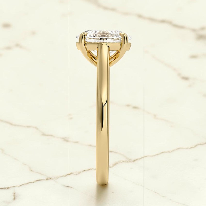 2mm Valerie Solitaire Ring in 14K Yellow Gold