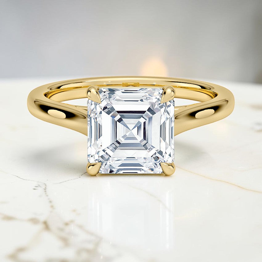 2mm Valerie Solitaire Ring in 14K Yellow Gold
