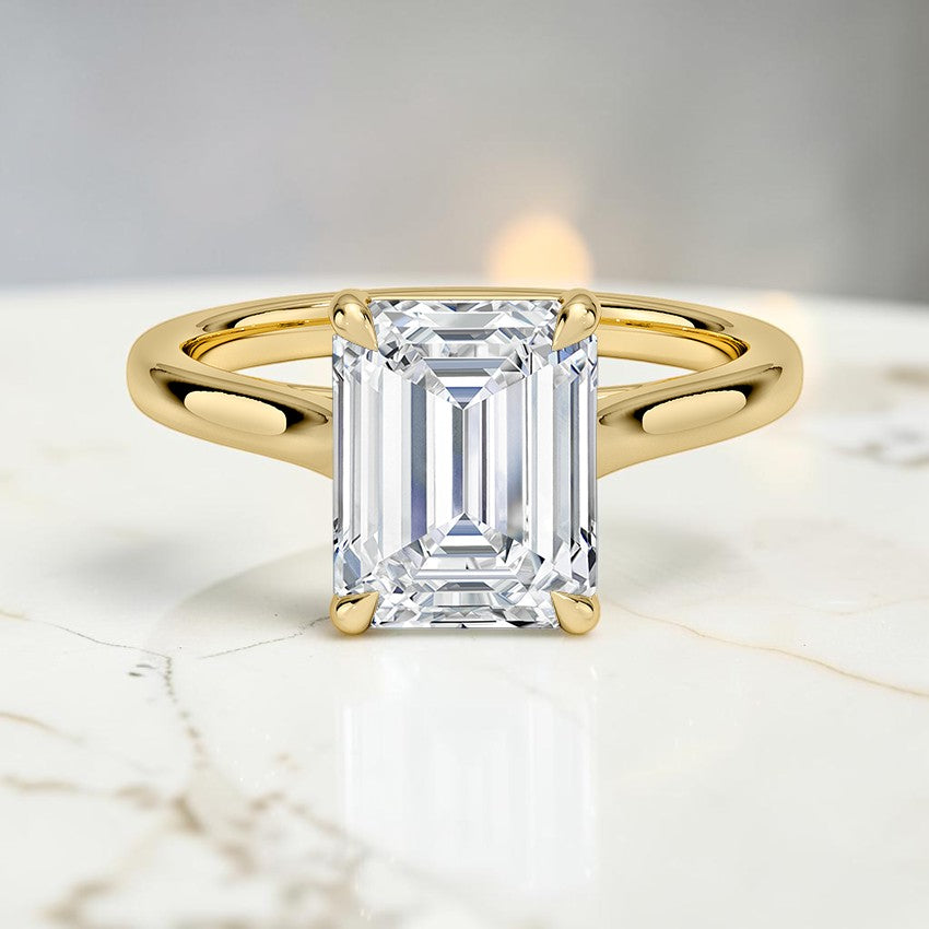 2mm Valerie Solitaire Ring in 14K Yellow Gold