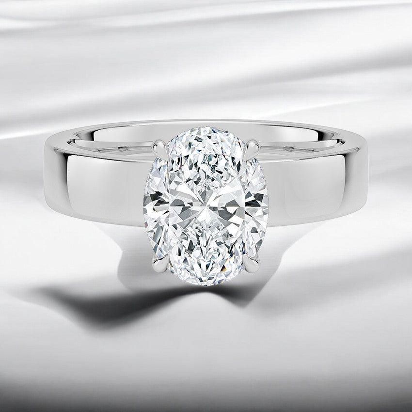 Solitaire Lab Grown Diamond Engagement Ring - Effortless Charm with Lasting Appeal