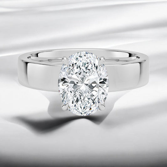 Solitaire Lab Grown Diamond Engagement Ring - Effortless Charm with Lasting Appeal