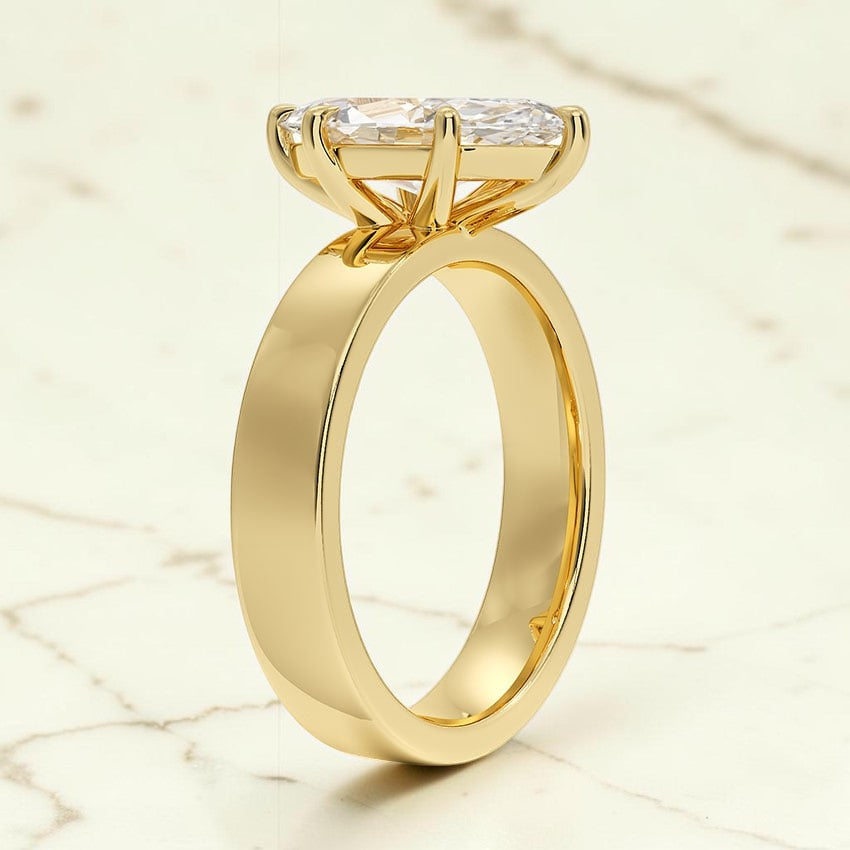 Paige 4mm Solitaire Ring in 14K Yellow Gold