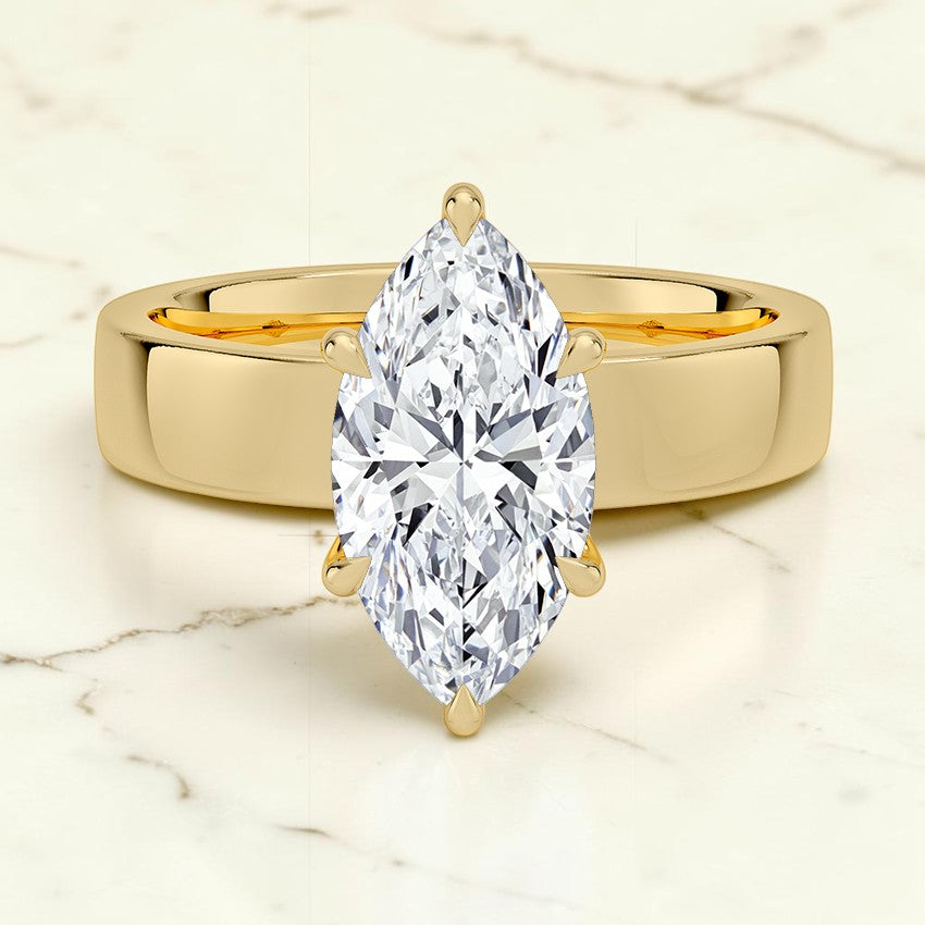 Paige 4mm Solitaire Ring in 14K Yellow Gold