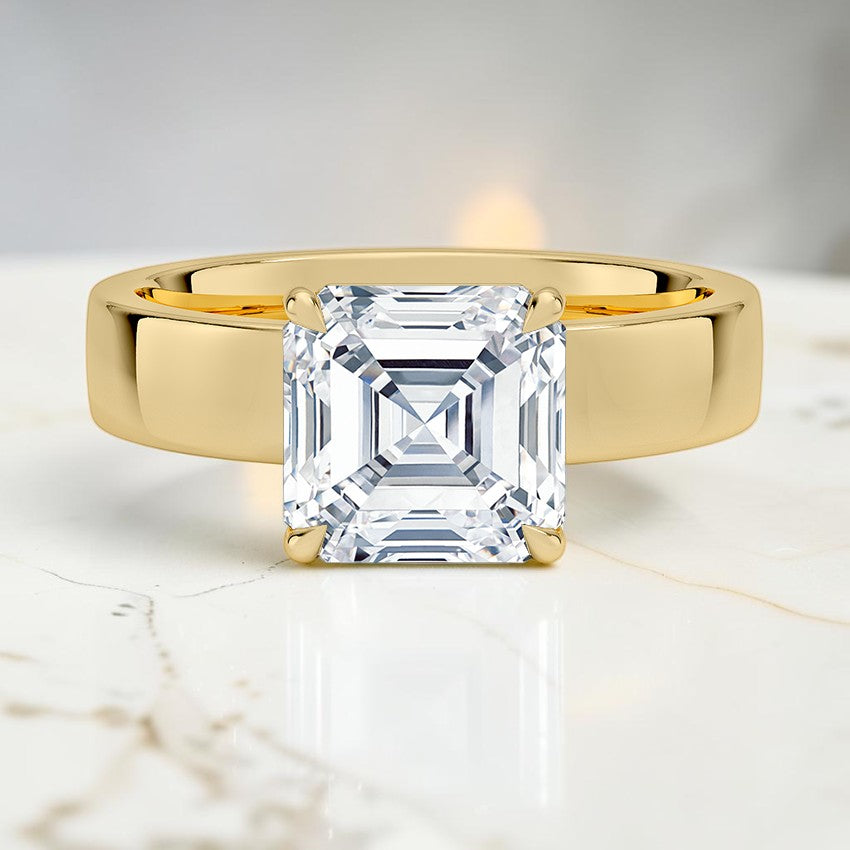 Paige 4mm Solitaire Ring in 14K Yellow Gold